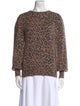 Kate Spade New York Animal Print Crew Neck Sweater
