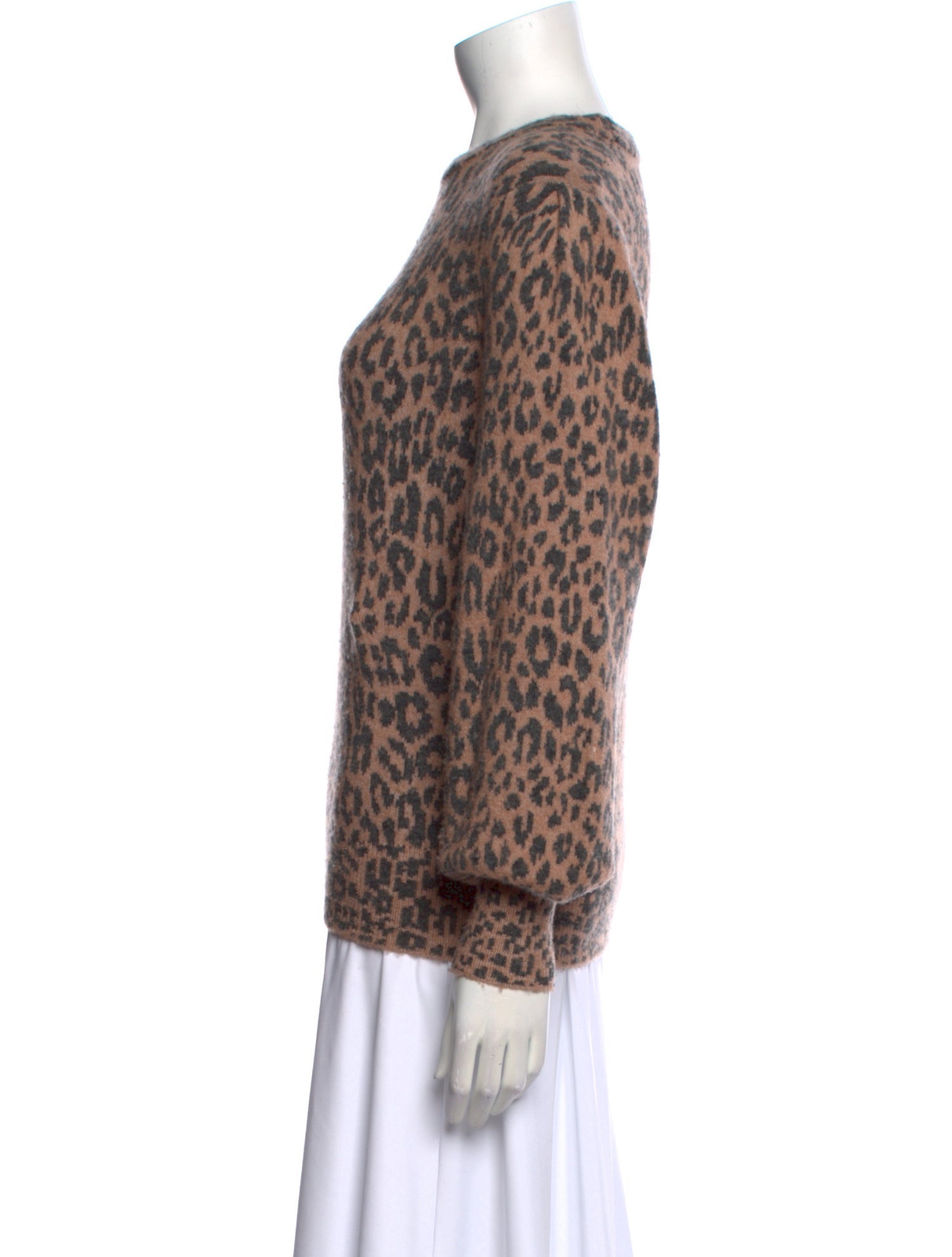 Kate Spade New York Animal Print Crew Neck Sweater