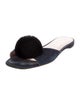 Kate Spade New York Suede Pom-Pom Embellishments Slides