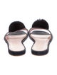 Kate Spade New York Suede Pom-Pom Embellishments Slides