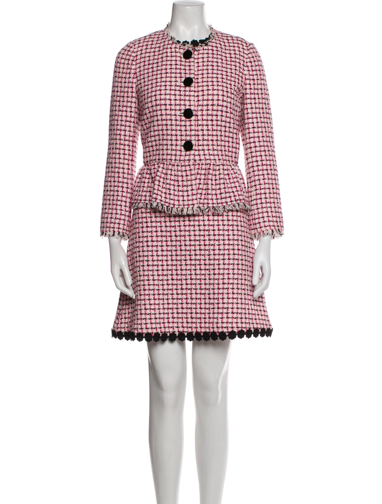 Kate Spade New York Tweed Pattern Embroidered Accent Dress Set