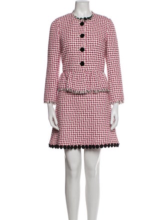 Kate Spade New York Tweed Pattern Embroidered Accent Dress Set