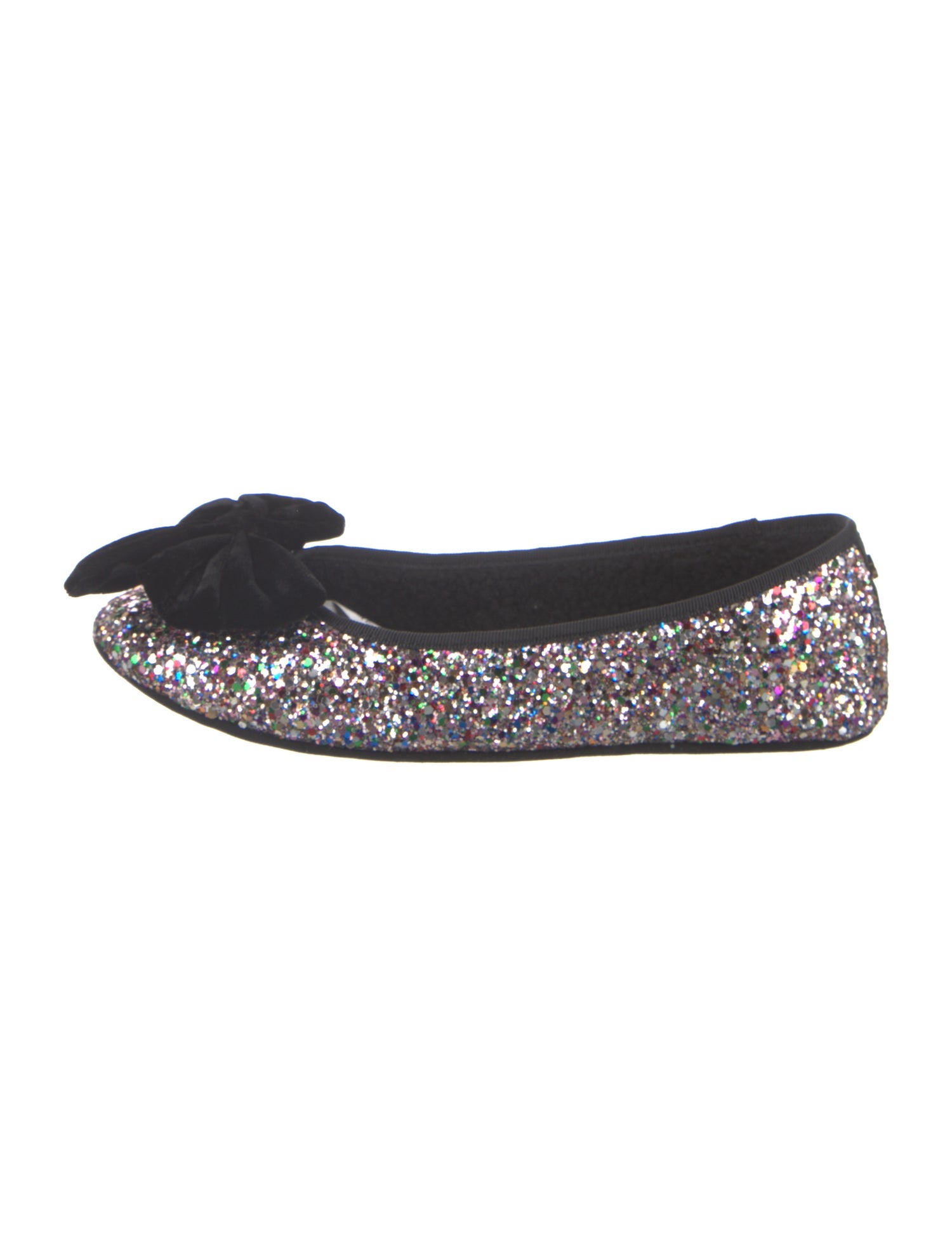 Kate Spade New York Glitter Bow Accents Ballet Flats