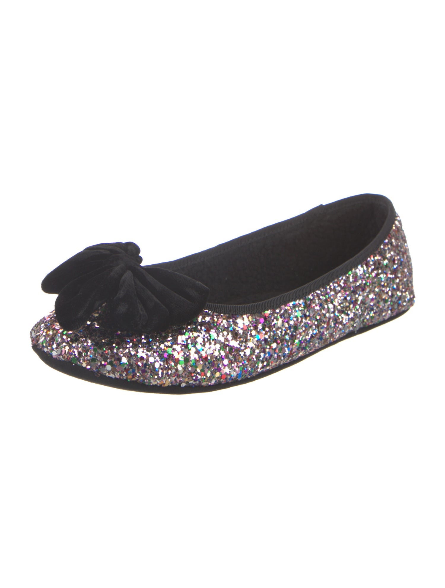 Kate Spade New York Glitter Bow Accents Ballet Flats