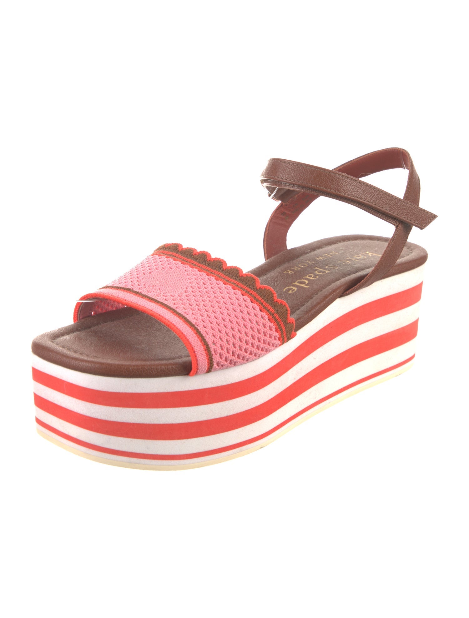 Kate Spade New York Leather Colorblock Pattern Sandals