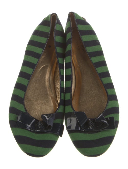 Kate Spade New York Striped Bow Accents Ballet Flats