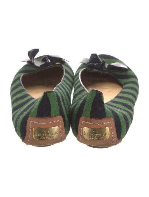 Kate Spade New York Striped Bow Accents Ballet Flats