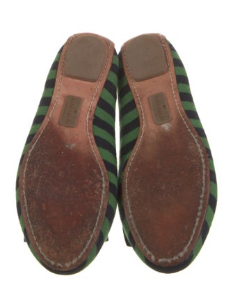Kate Spade New York Striped Bow Accents Ballet Flats