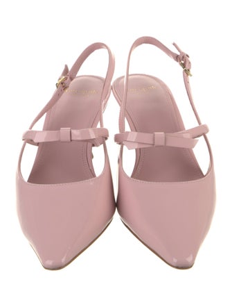 Kate Spade New York Leather Bow Accents Slingback Pumps