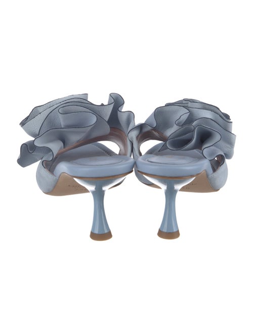 Kate Spade New York Leather Ruffle Embellishment Slides