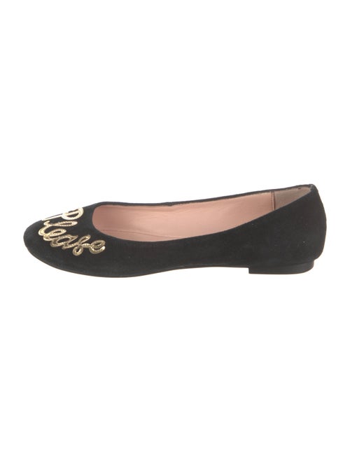 Kate Spade New York Suede Crystal Embellishments Ballet Flats