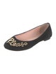 Kate Spade New York Suede Crystal Embellishments Ballet Flats