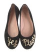 Kate Spade New York Suede Crystal Embellishments Ballet Flats