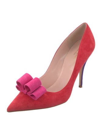 Kate Spade New York Suede Bow Accents Pumps