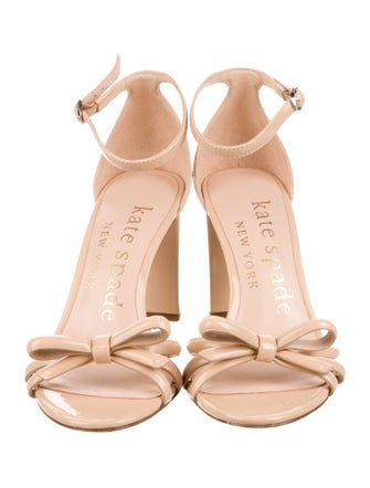 Kate Spade New York Patent Leather Bow Accents Sandals