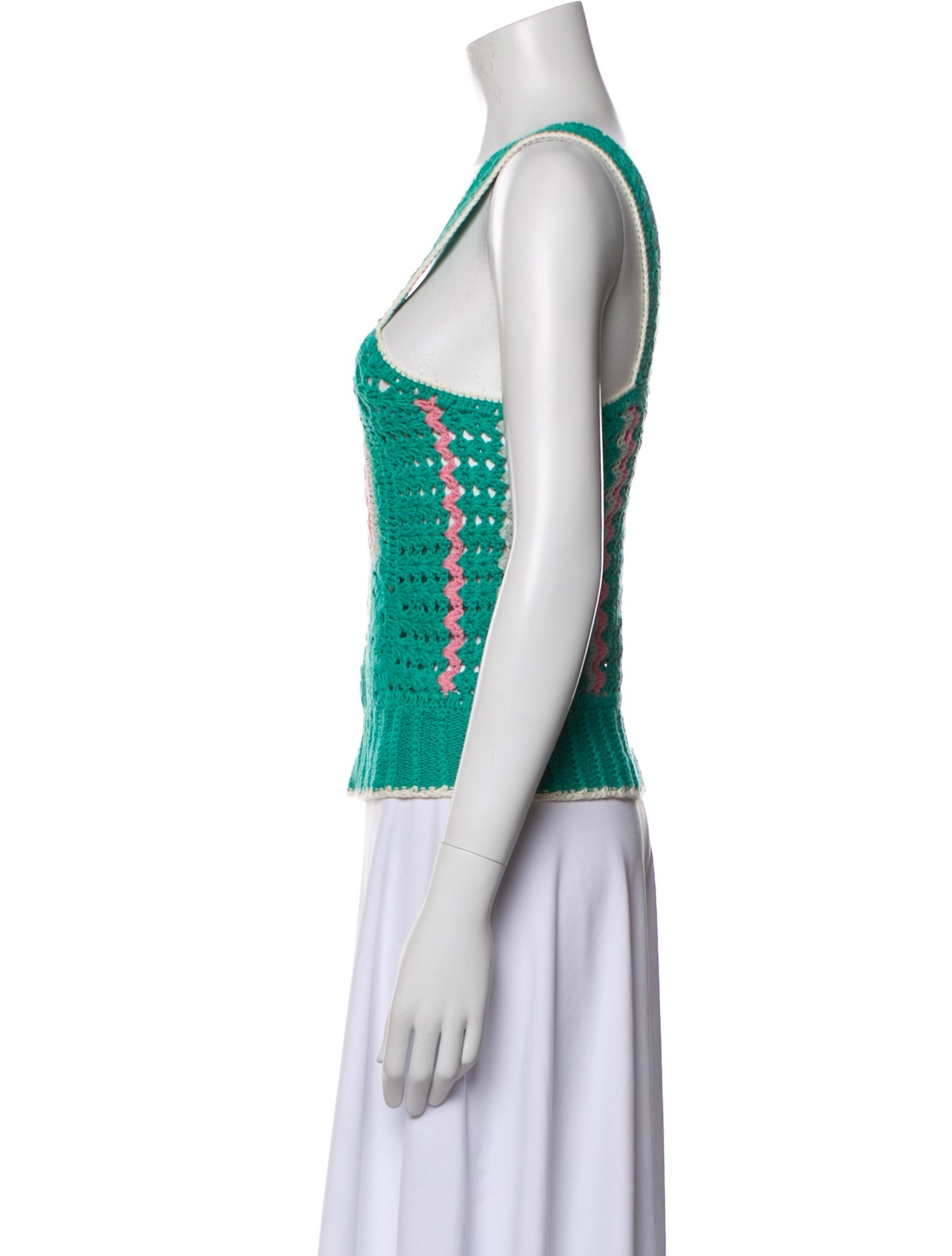 Kate Spade New York Patterned Square Neckline Sweater