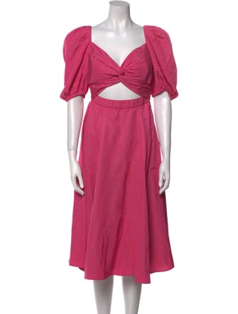 Kate Spade New York Square Neckline Midi Length Dress