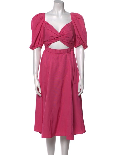 Kate Spade New York Square Neckline Midi Length Dress