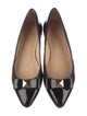 Kate Spade New York Patent Leather Bow Accents Ballet Flats