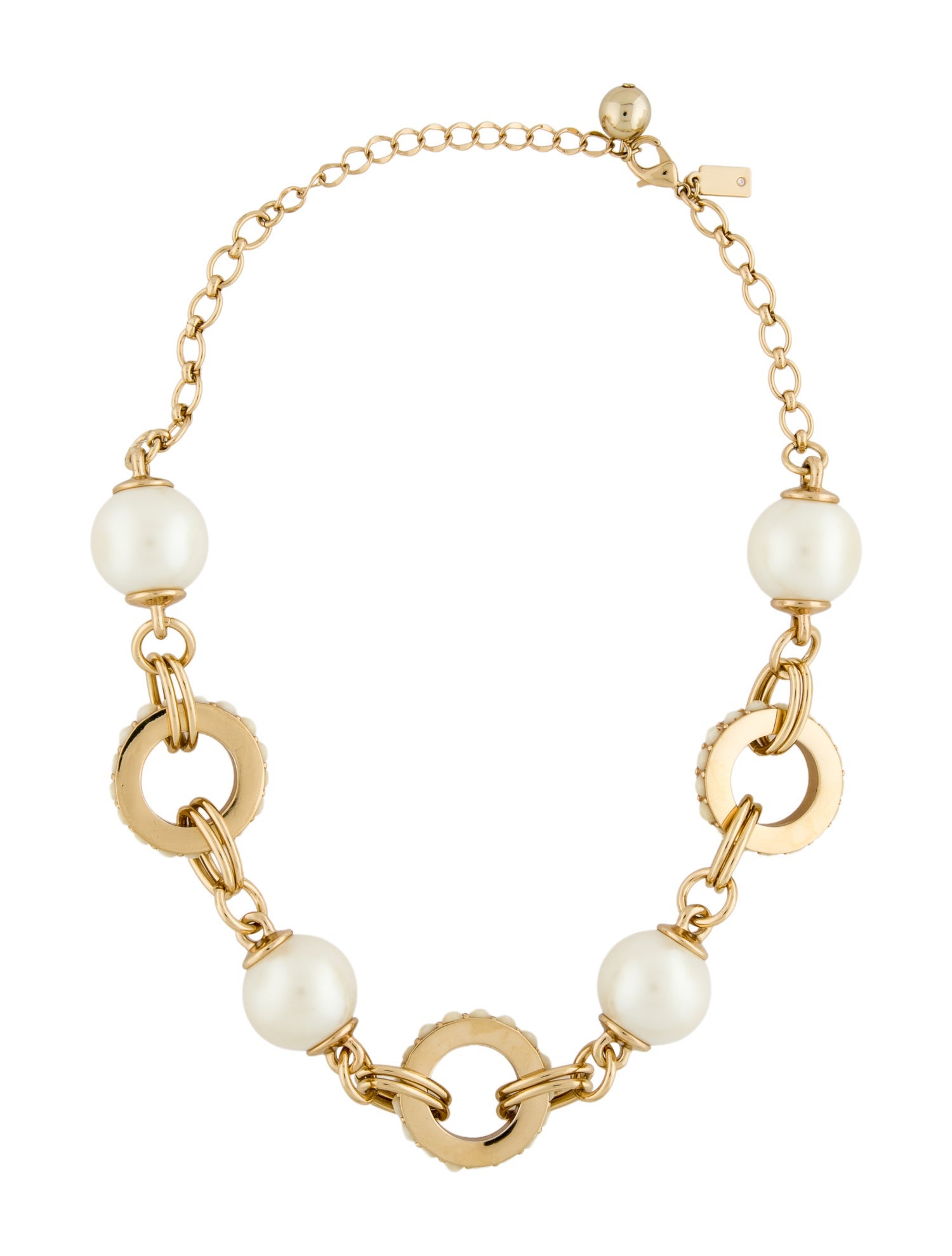 Kate Spade New York Resin & Faux Pearl Collar Necklace