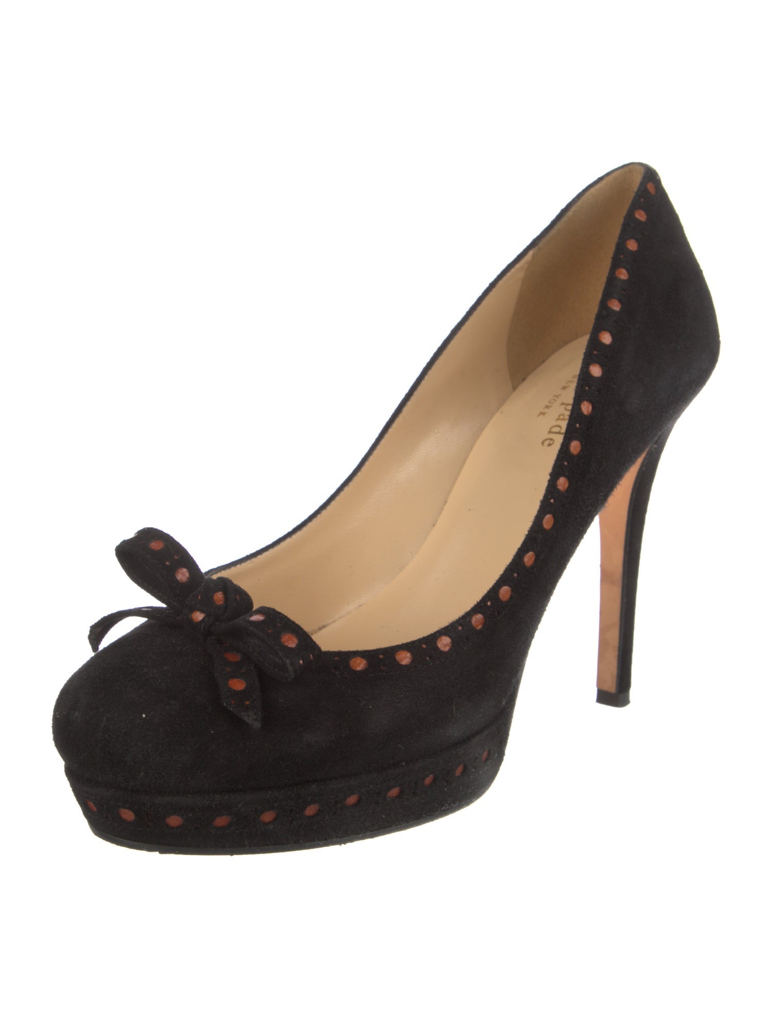 Kate Spade New York Suede Bow Accents Pumps