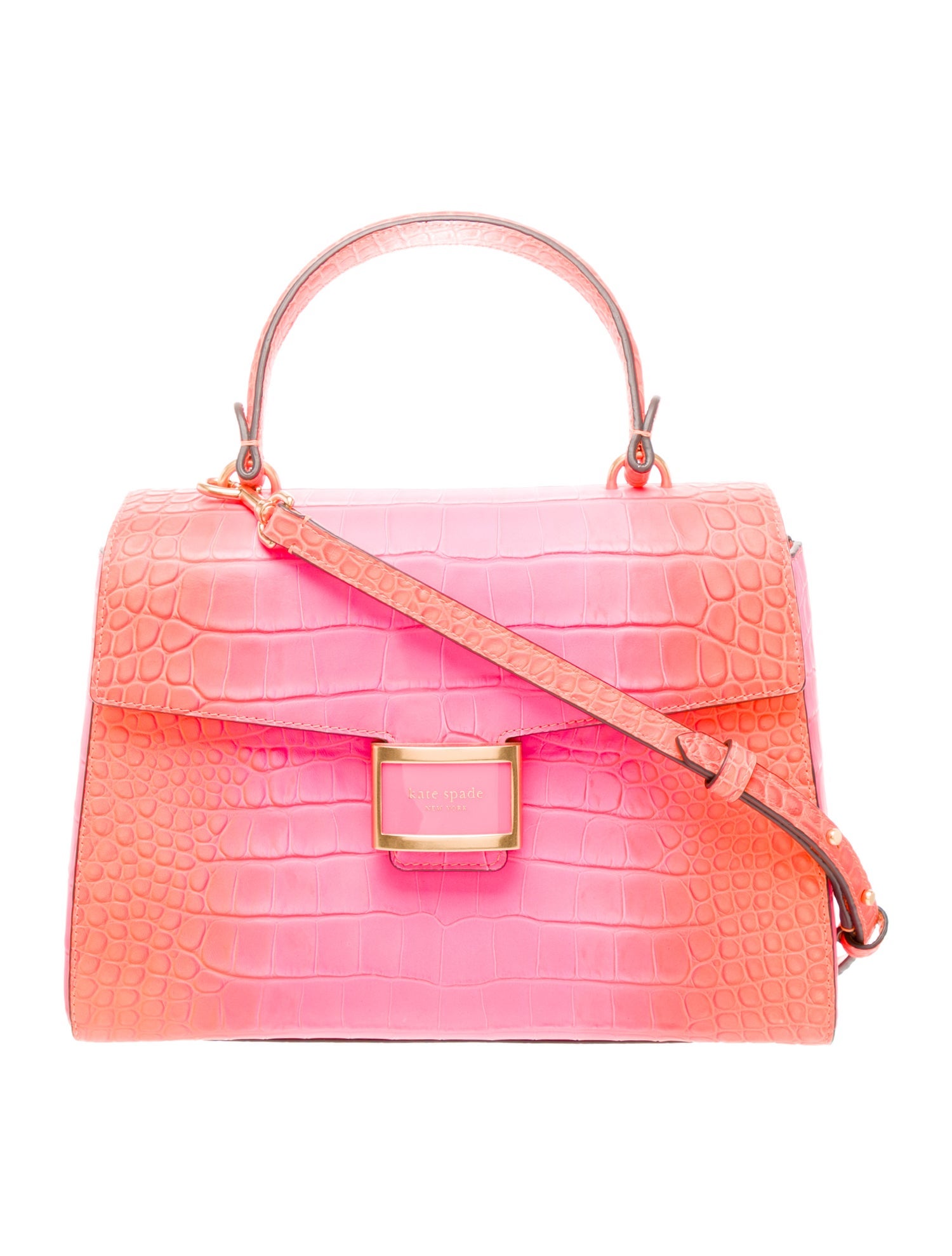 Kate Spade New York Embossed Leather Top Handle Bag w/ Tags