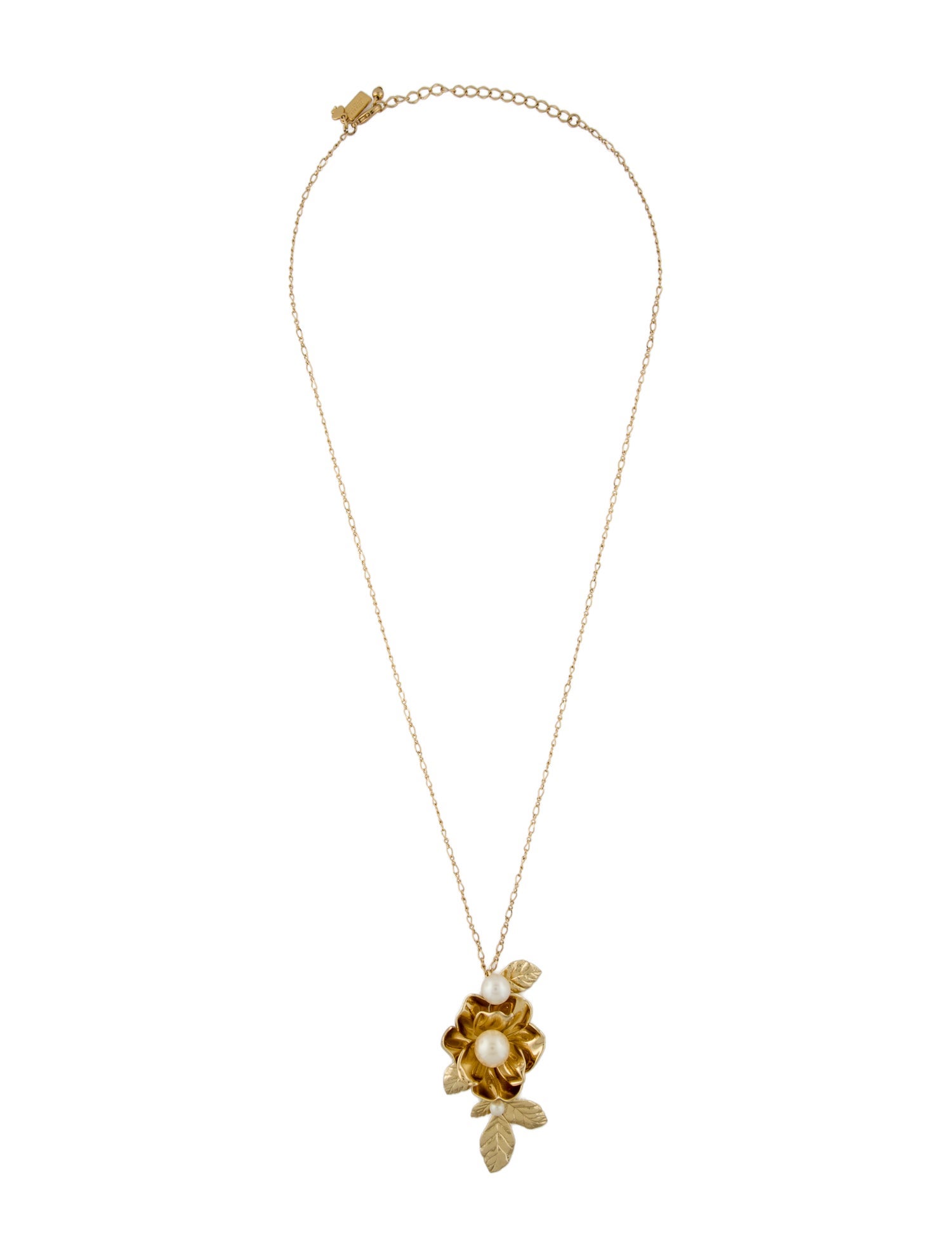 Kate Spade New York Faux Pearl Lavis Blooms Pendant Necklace