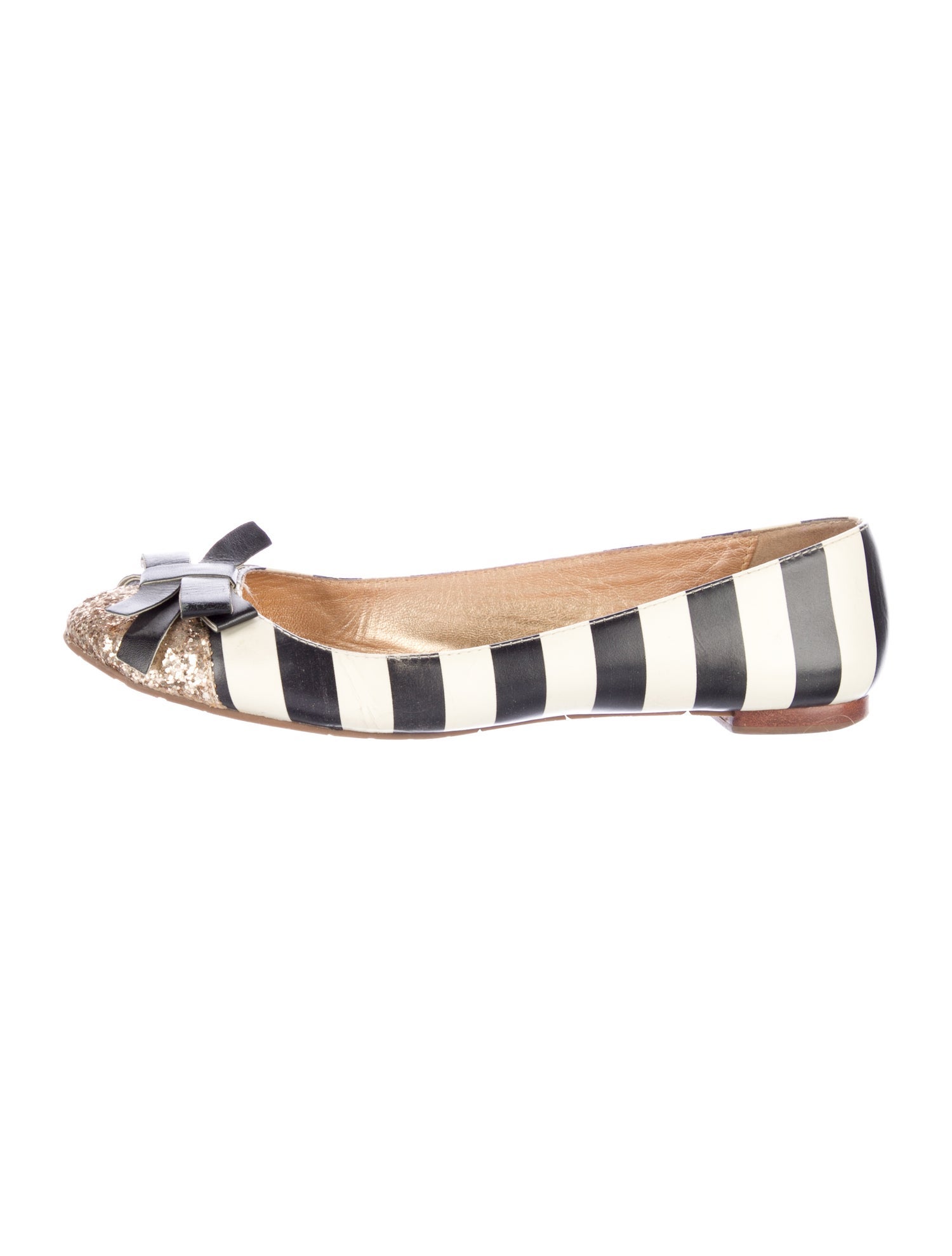 Kate Spade New York Leather Animal Print Ballet Flats