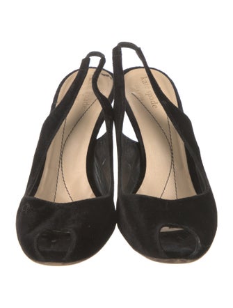 Kate Spade New York Velvet Bow Accents Slingback Pumps