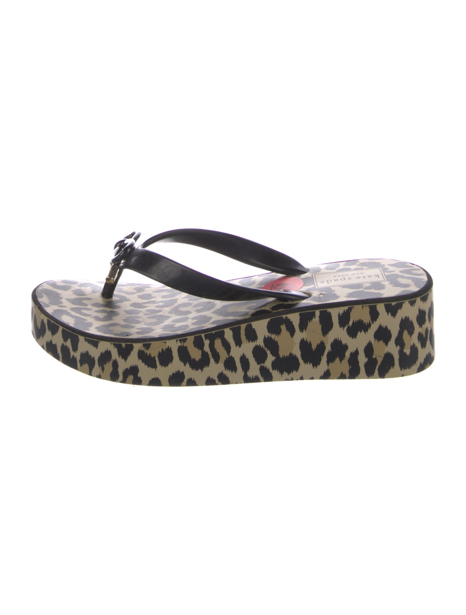 Kate Spade New York Rubber Animal Print Flip Flops