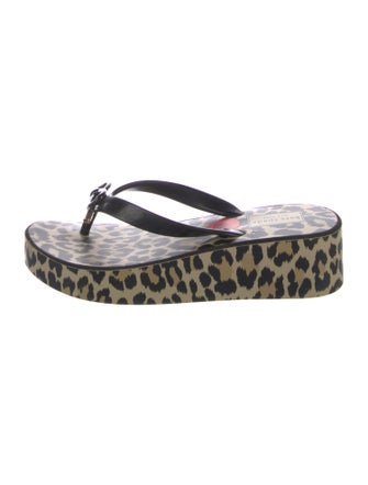 Kate Spade New York Rubber Animal Print Flip Flops