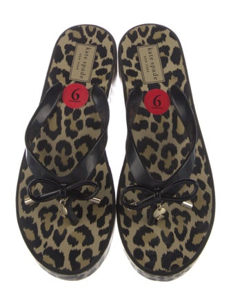 Kate Spade New York Rubber Animal Print Flip Flops