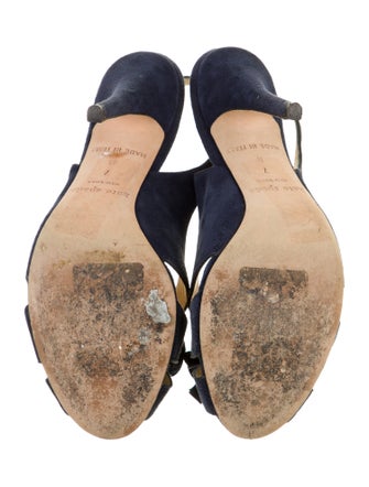 Kate Spade New York Suede Bow Accents Slingback Sandals