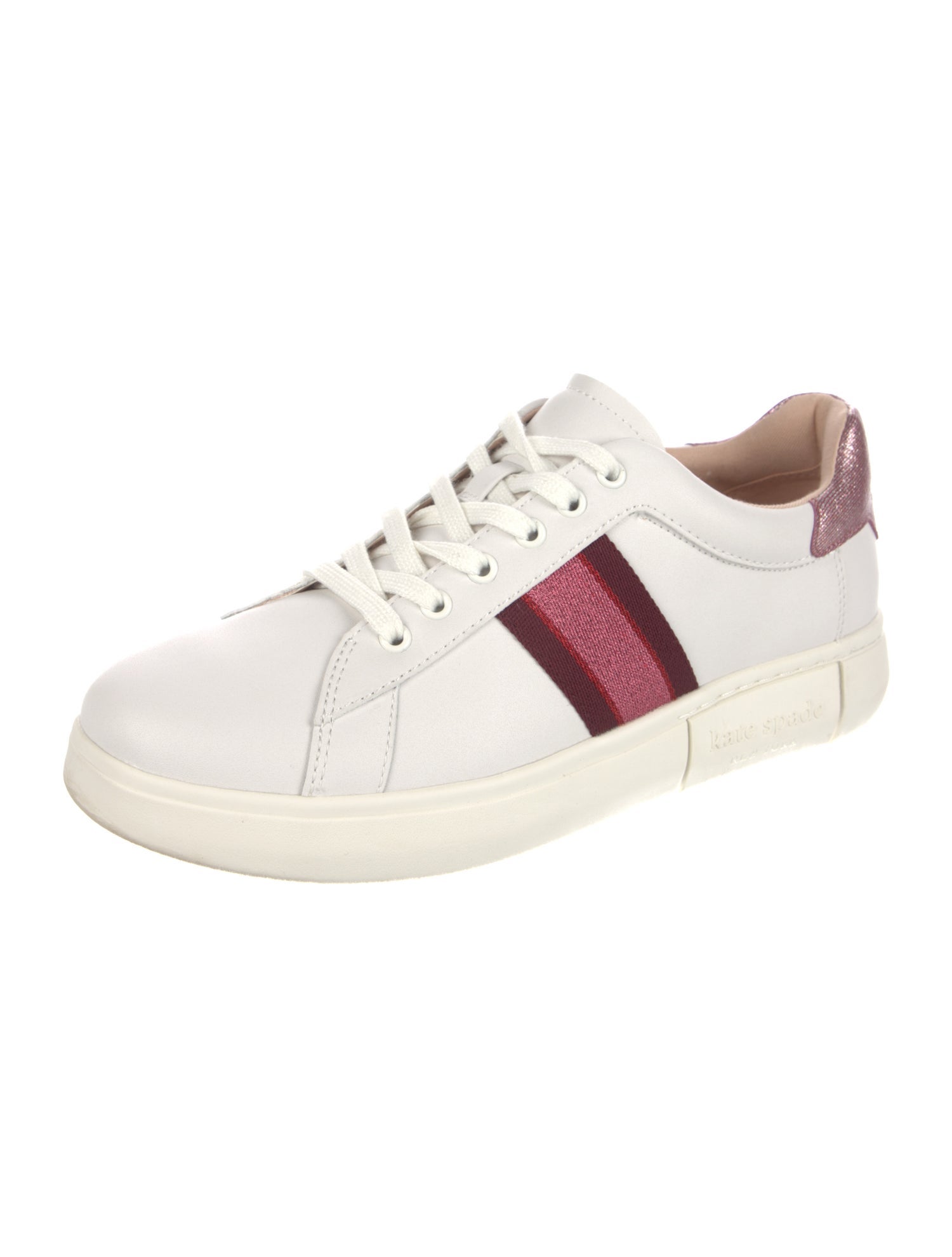 Kate Spade New York Leather Striped Sneakers