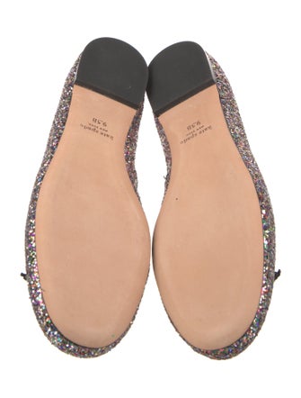 Kate Spade New York Glitter Bow Accents Ballet Flats