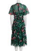 Kate Spade New York Floral Print Midi Length Dress