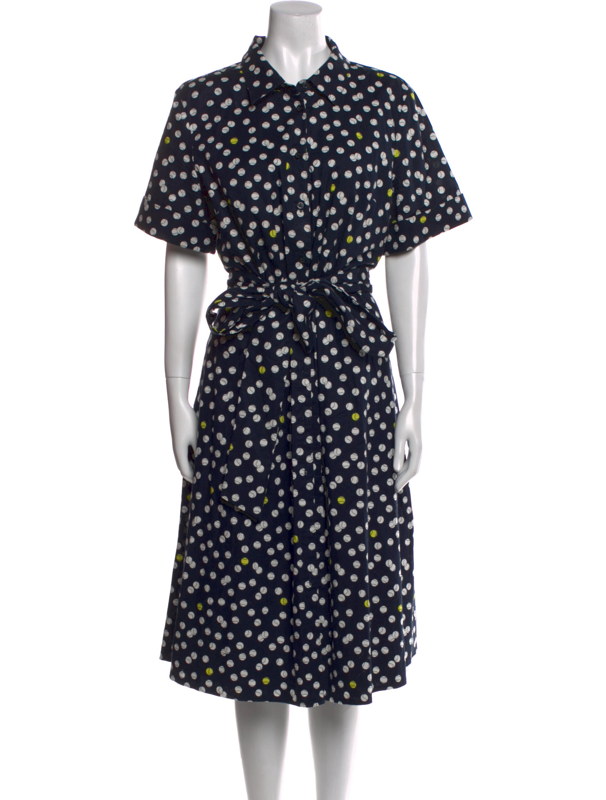 Kate Spade New York Polka Dot Print Midi Length Dress