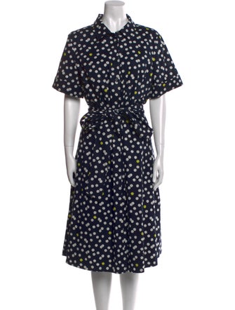 Kate Spade New York Polka Dot Print Midi Length Dress