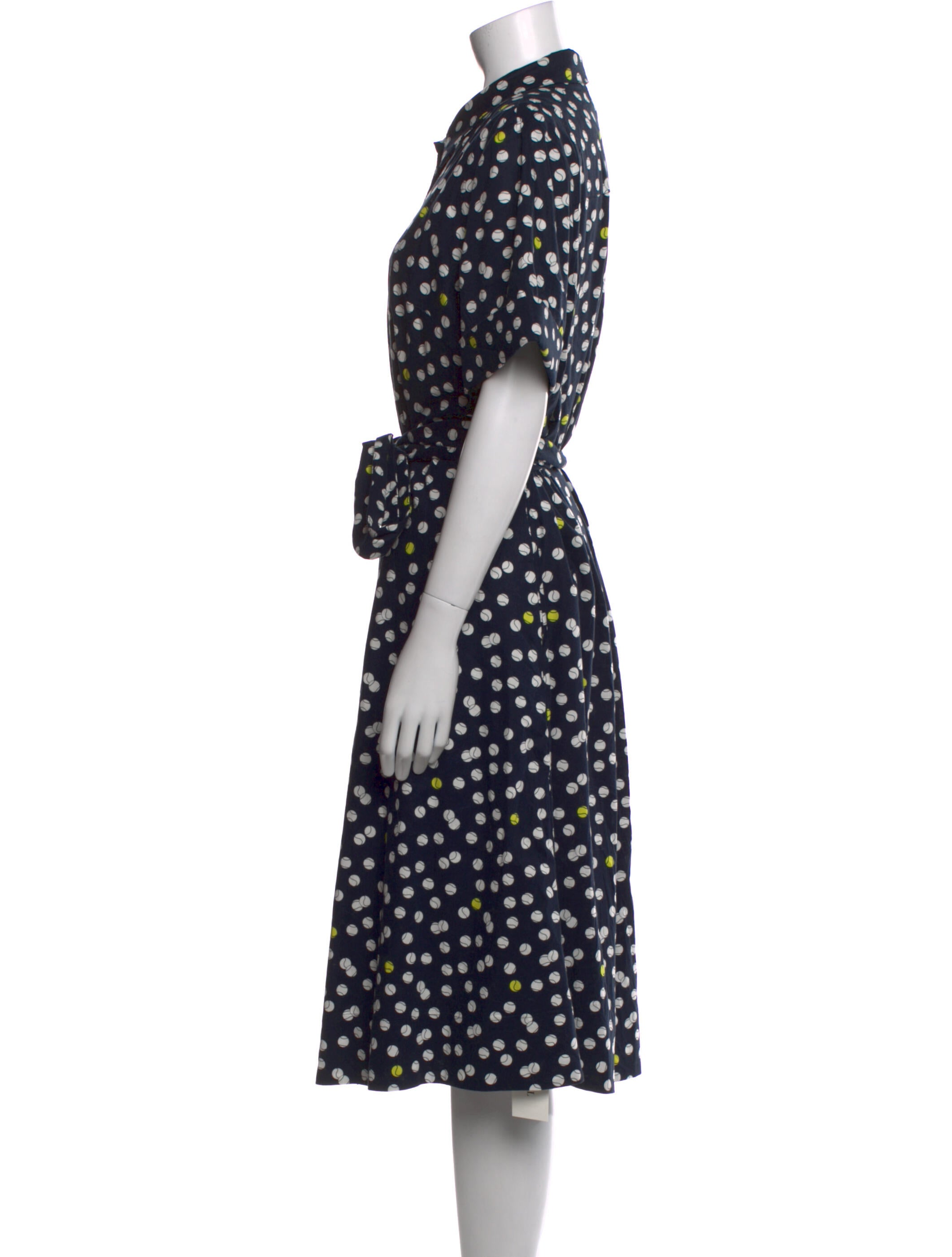Kate Spade New York Polka Dot Print Midi Length Dress