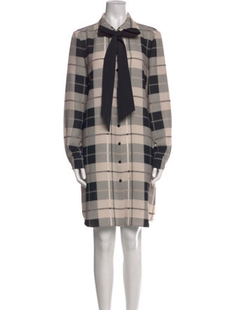 Kate Spade New York Plaid Print Knee-Length Dress