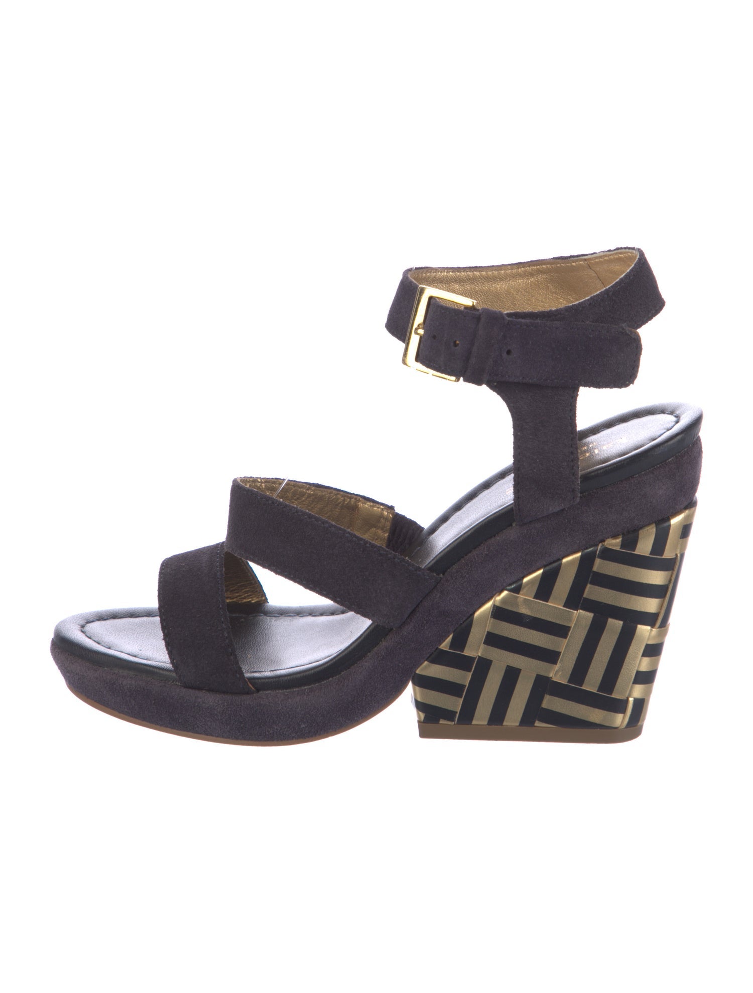 Kate Spade New York Suede Leather Trim Embellishment Sandals