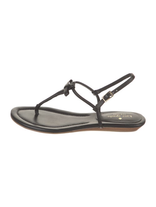 Kate Spade New York Leather Bow Accents T-Strap Sandals