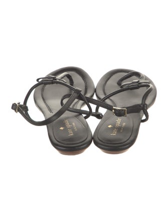 Kate Spade New York Leather Bow Accents T-Strap Sandals