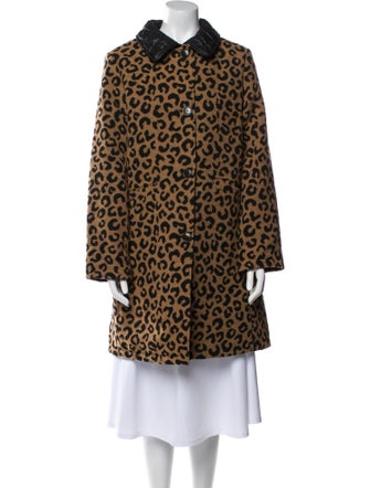Kate Spade New York Animal Print Faux Fur Coat