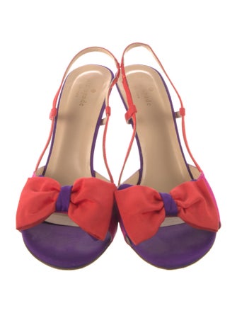 Kate Spade New York Satin Bow Accents Slingback Sandals