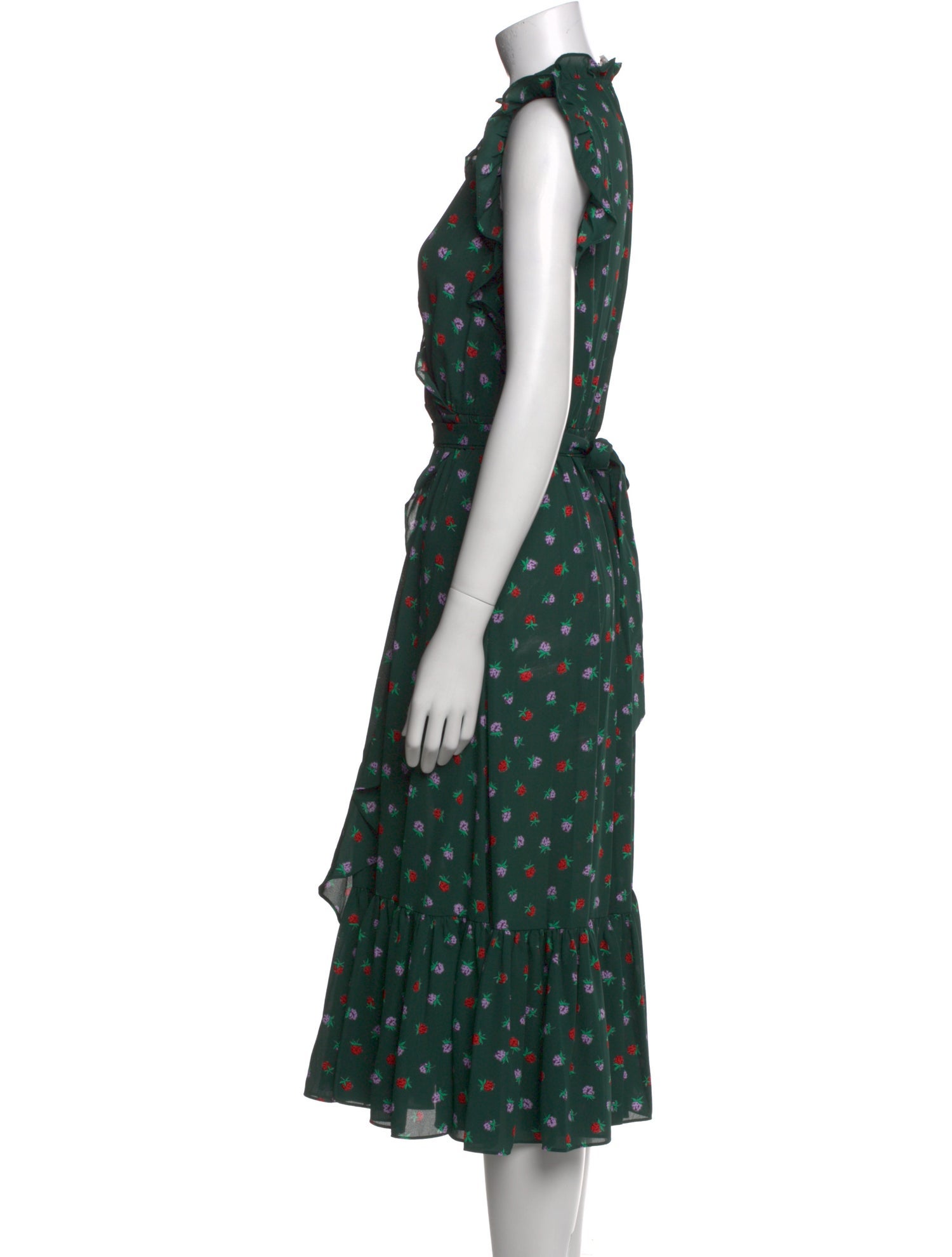 Kate Spade New York Floral Print Midi Length Dress