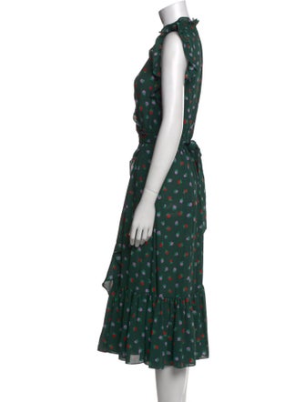 Kate Spade New York Floral Print Midi Length Dress