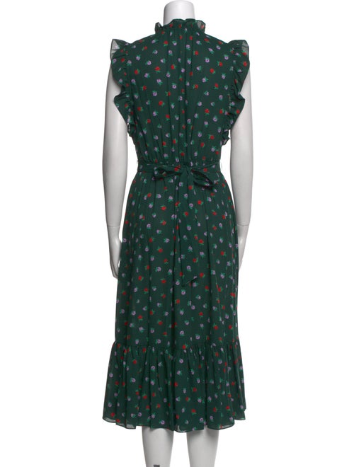 Kate Spade New York Floral Print Midi Length Dress
