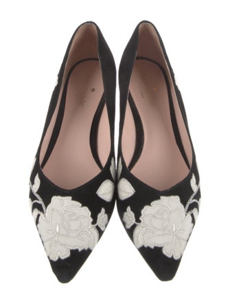 Kate Spade New York Suede Floral Print Mules