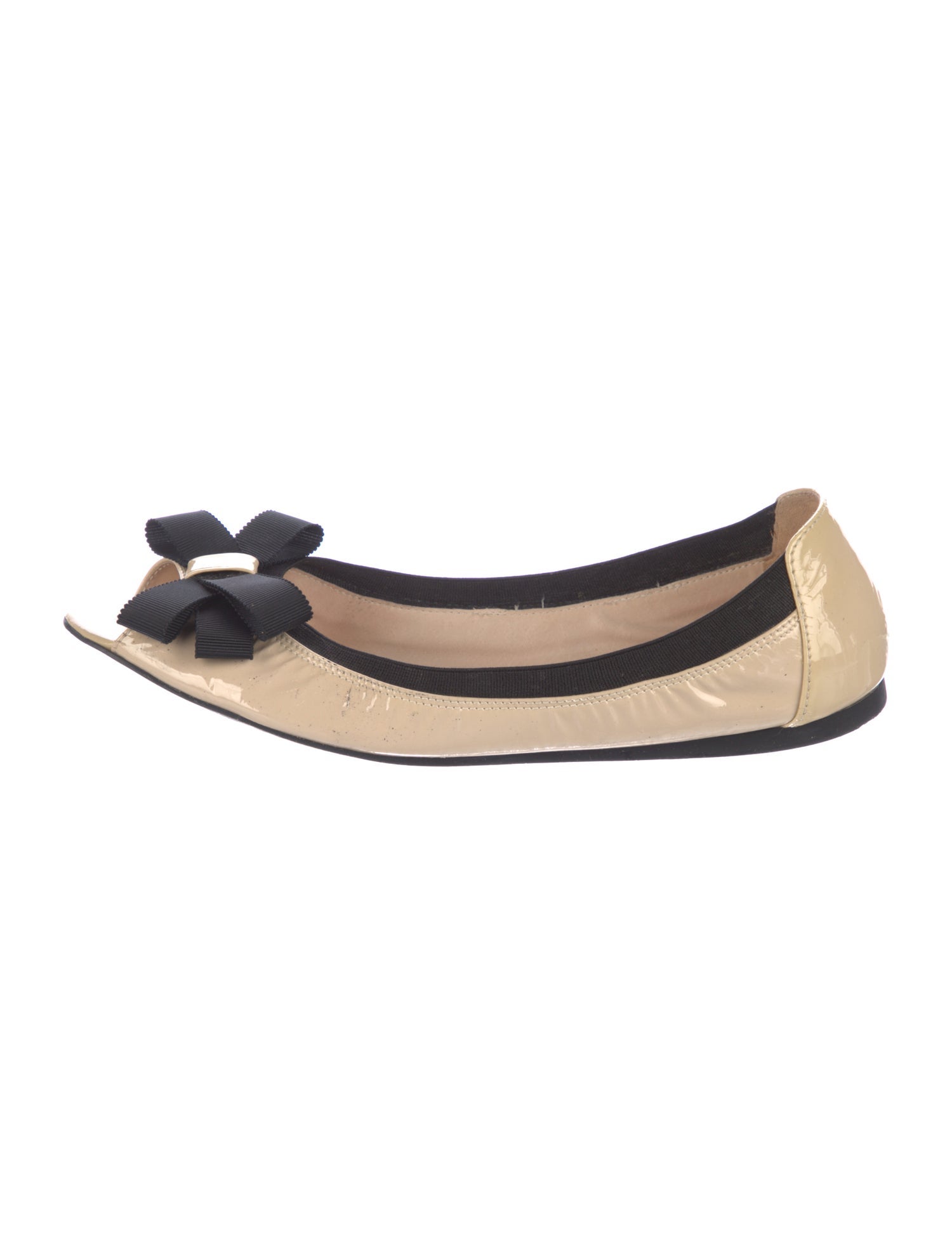 Kate Spade New York Patent Leather Colorblock Pattern Flats